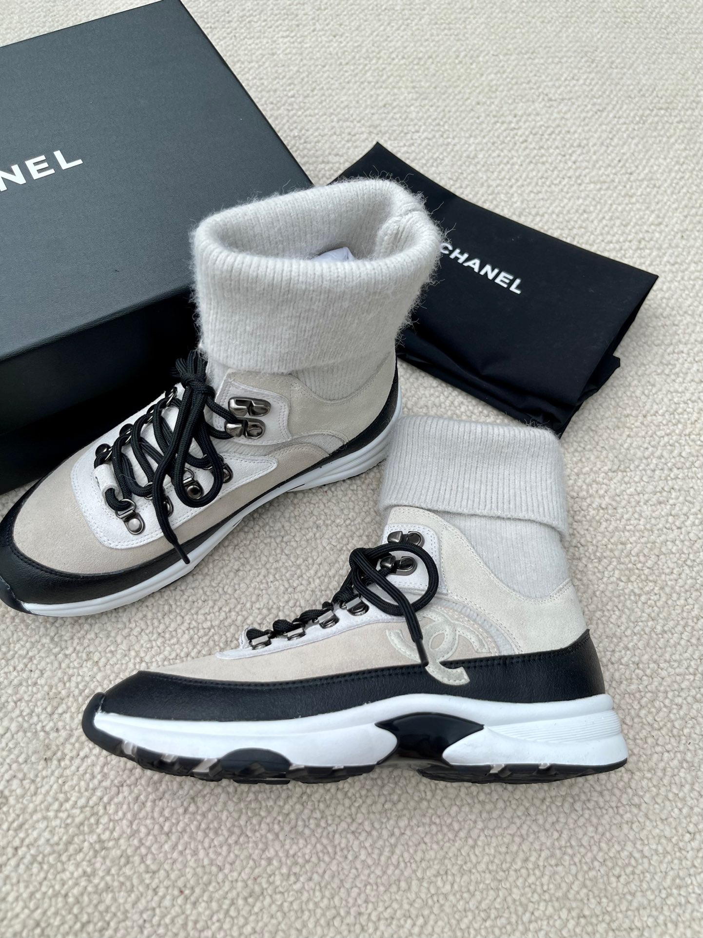 CHANEL Casual socks sneakers ankle boots high tops