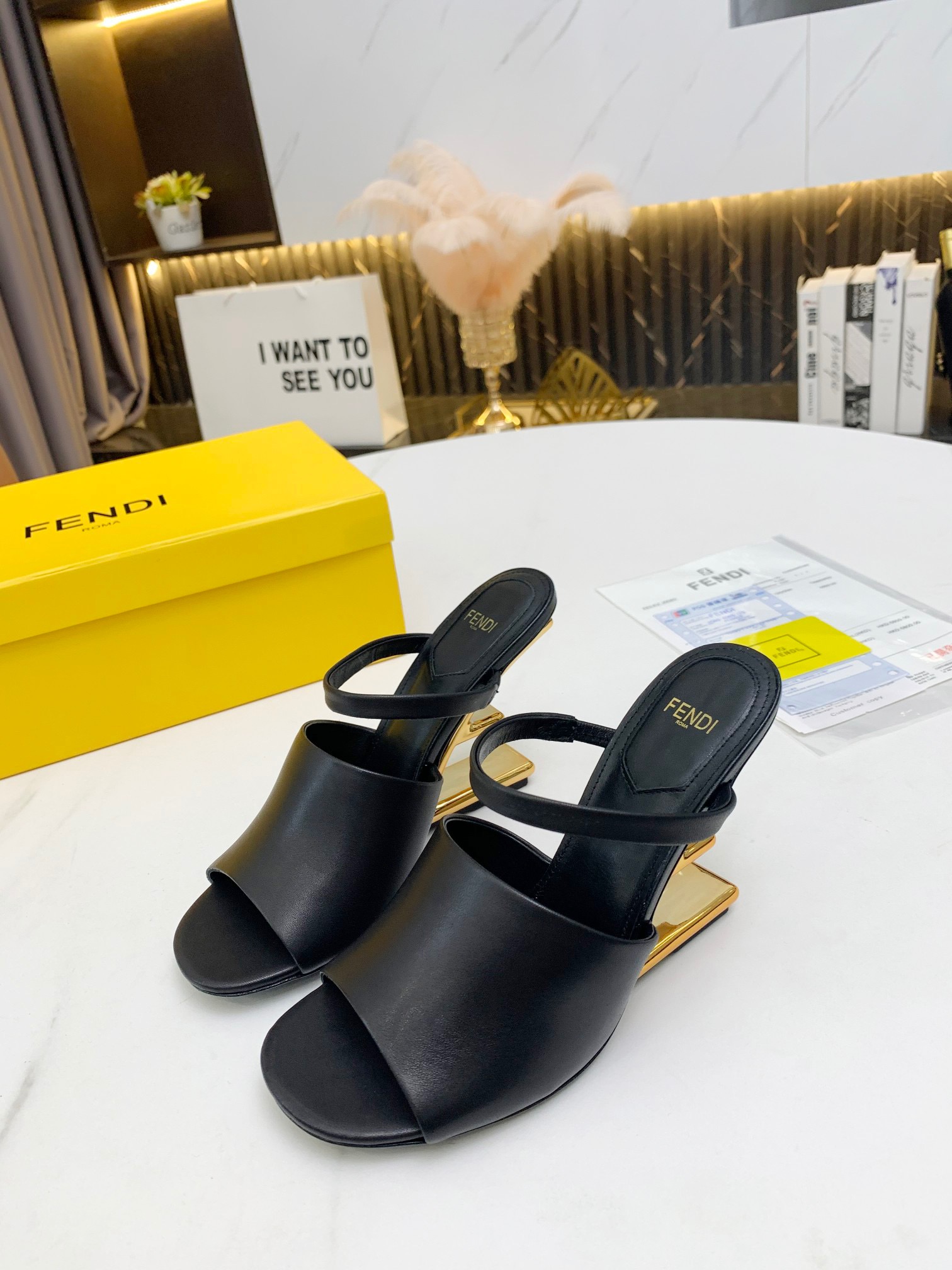 Fendi First high heel sandals