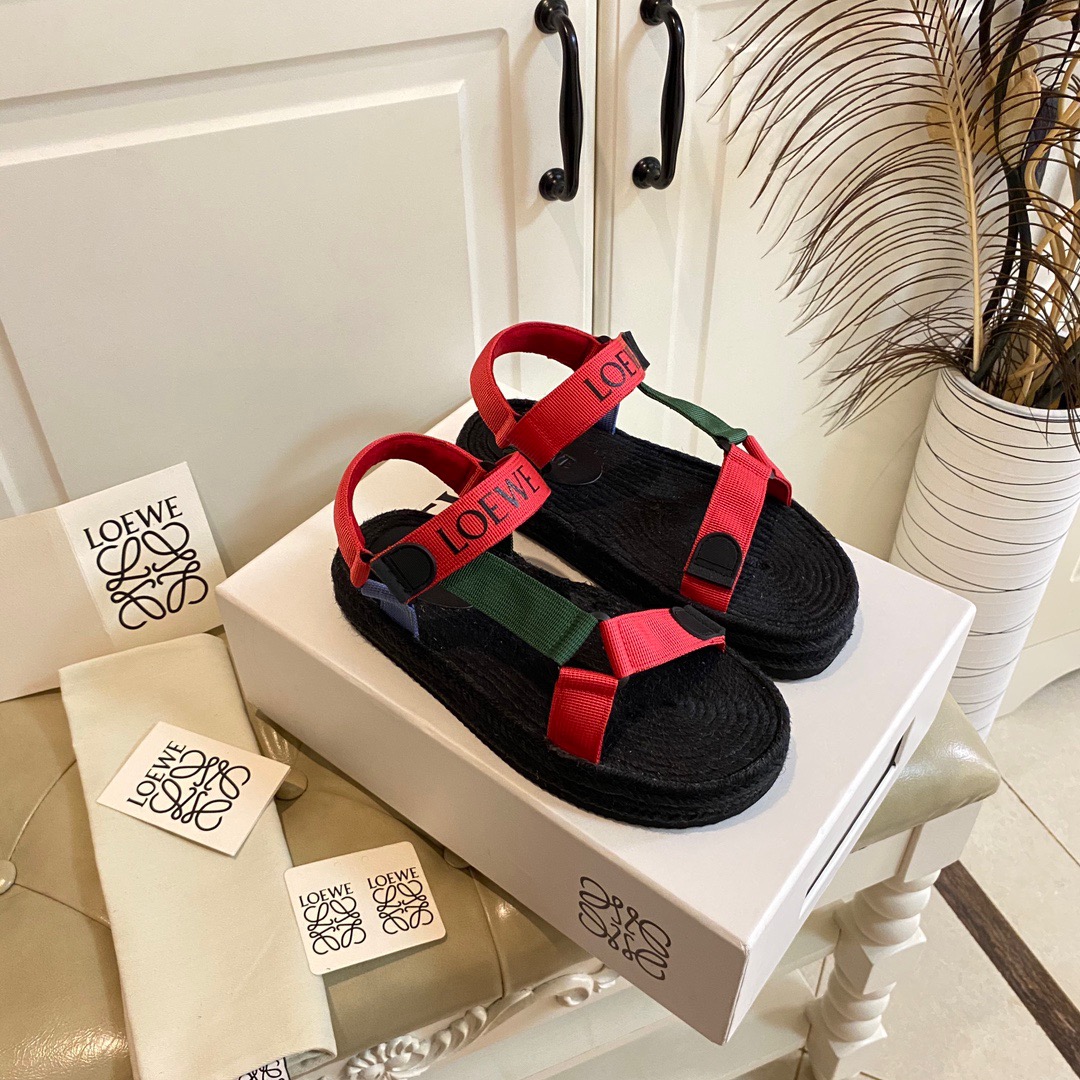 LOEWE Matching yarn-dyed strap sandals