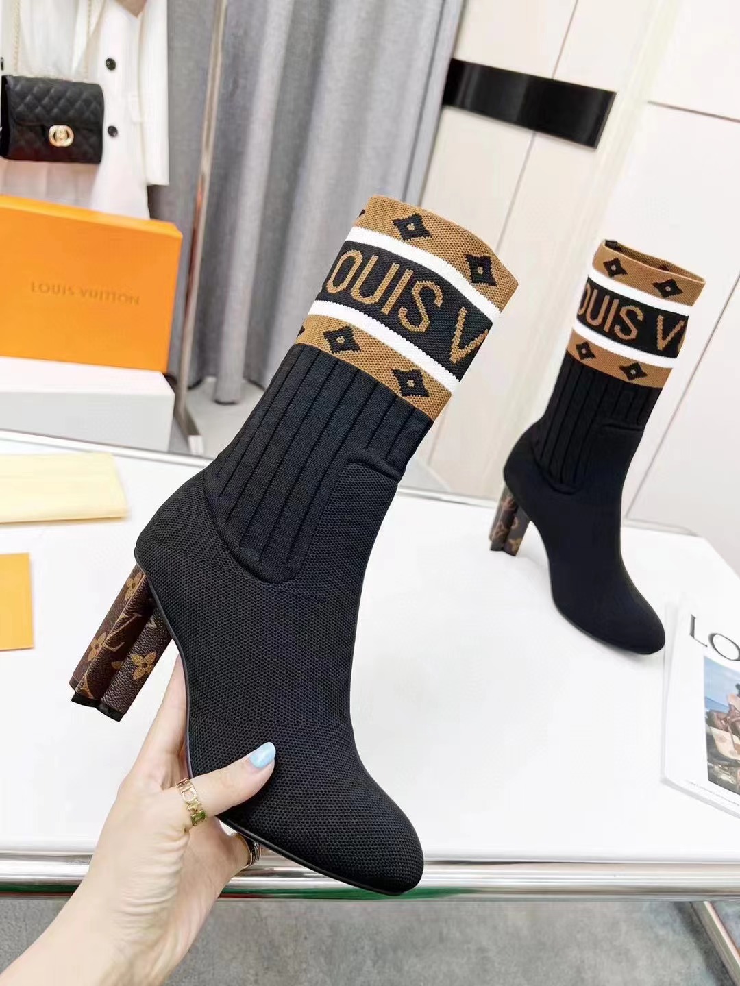 LV Silhouette ankle boots