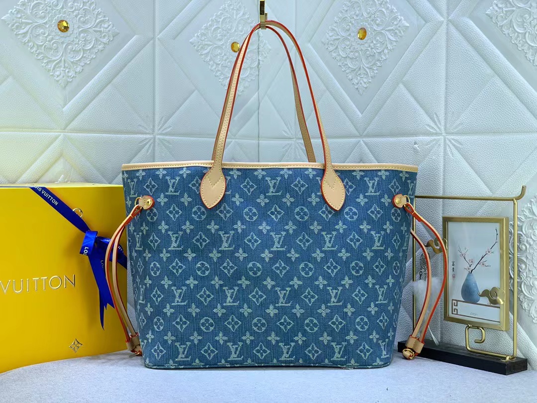 LV NEVERFULL Denim bag