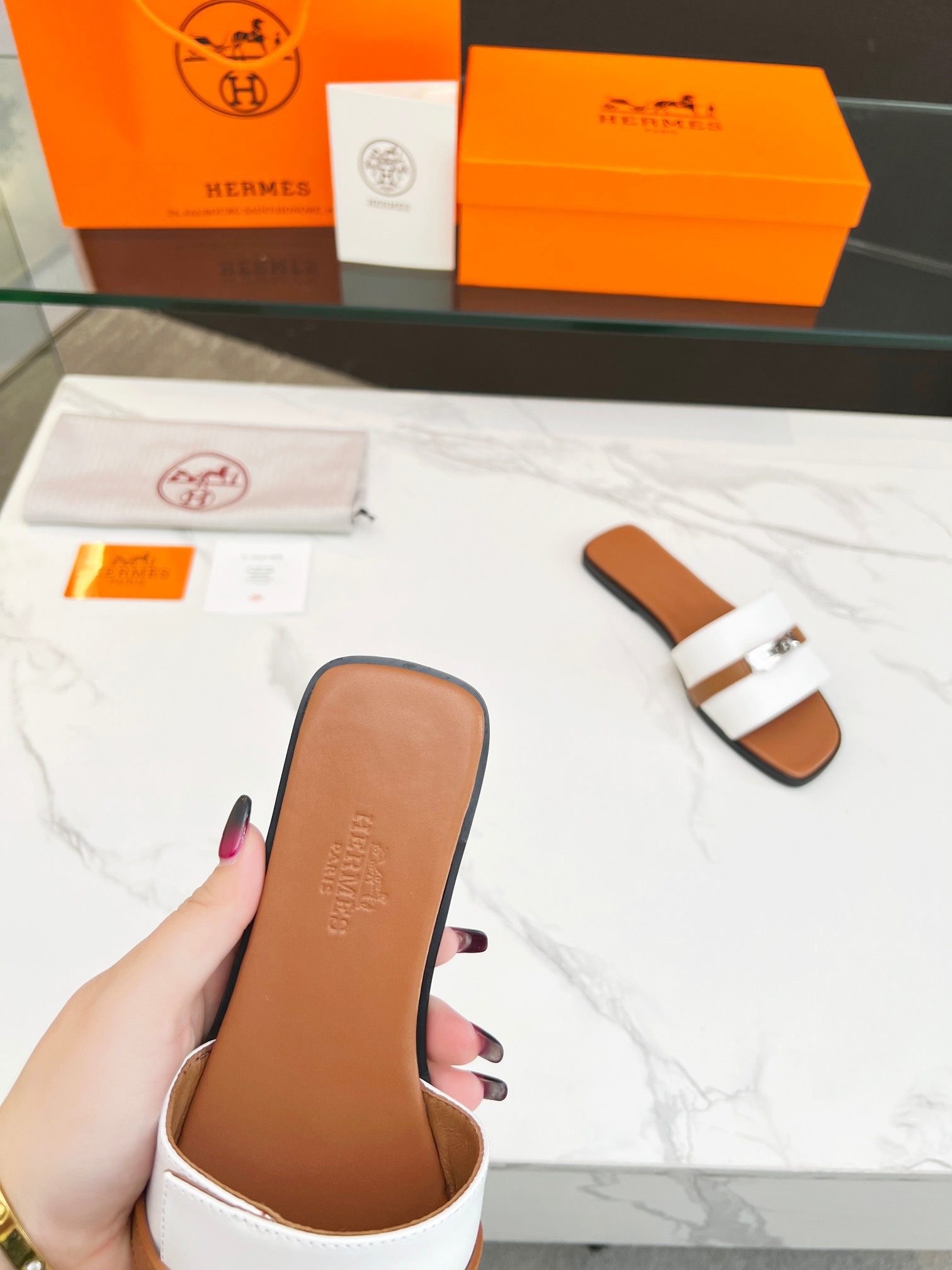 HERMES Kelly Slippers