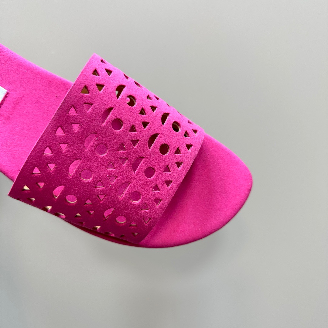 ALAIA cut-out open-toed flat slippers