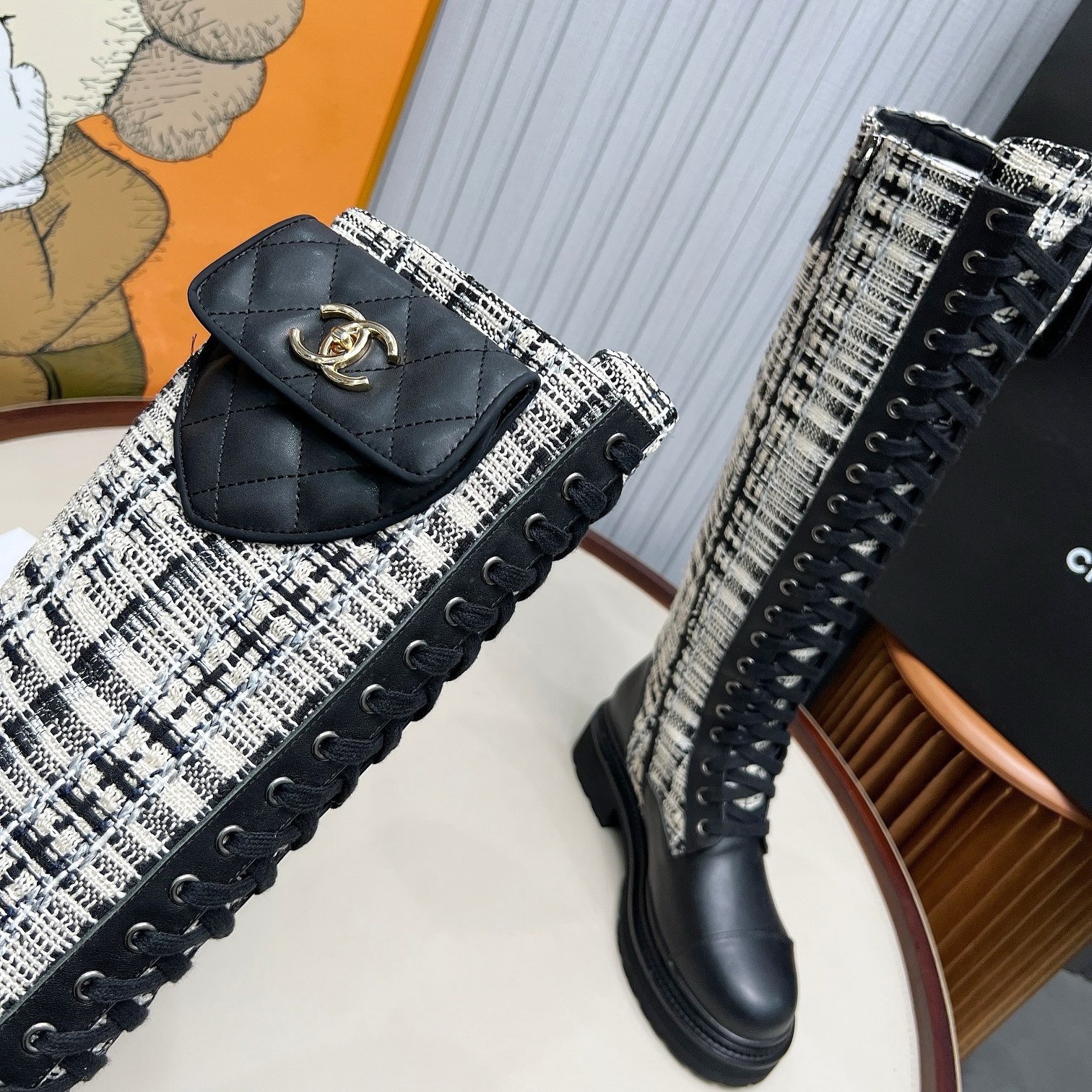 CHANEL Knee-high boots