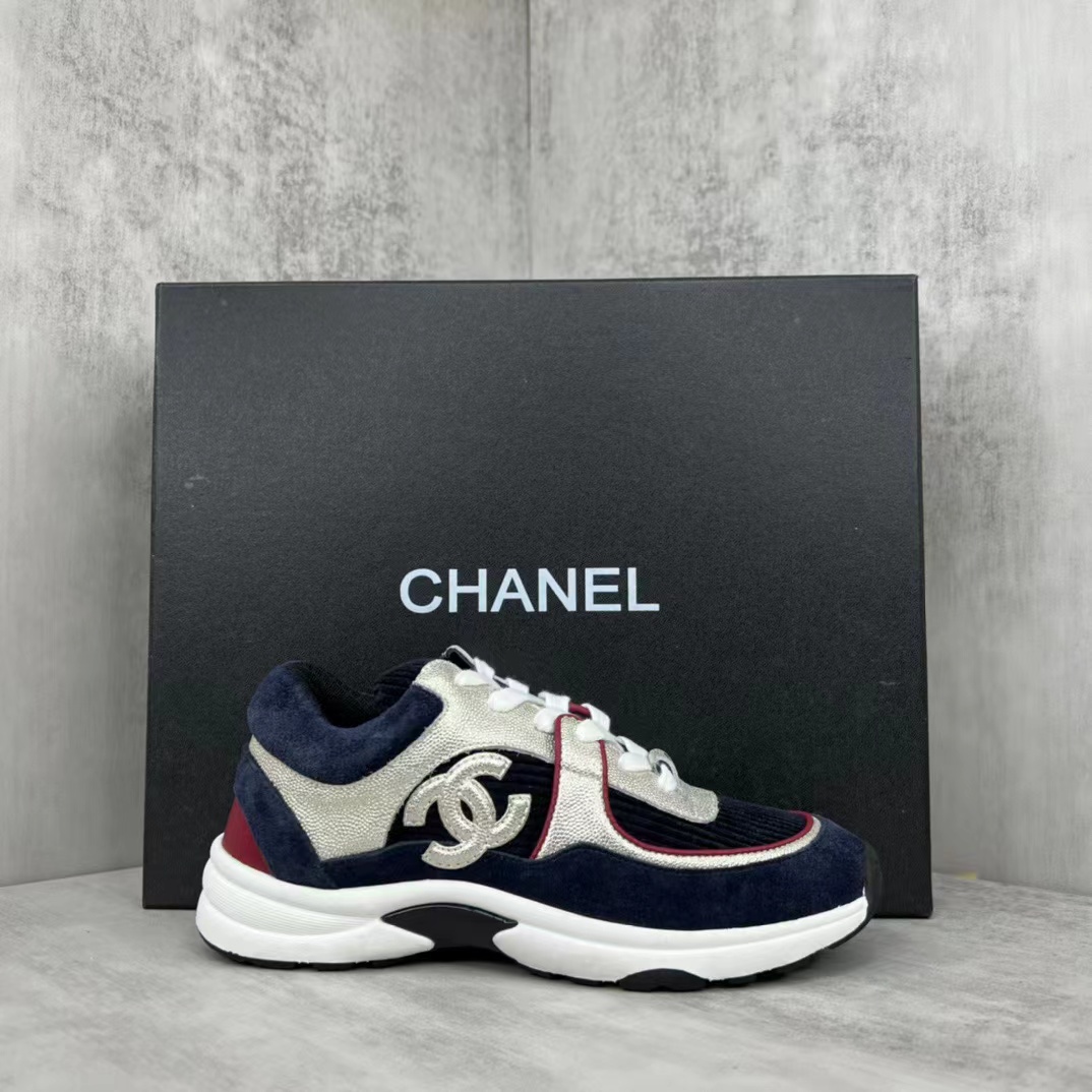 Chanel New Printed Woolen Sports Shoes