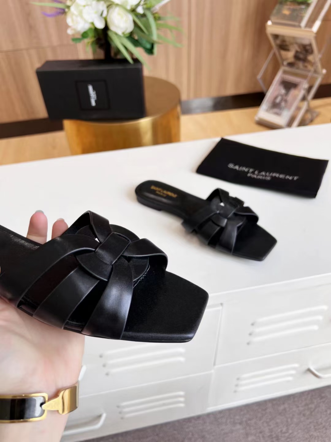 Saint Laurent custom high-end slides