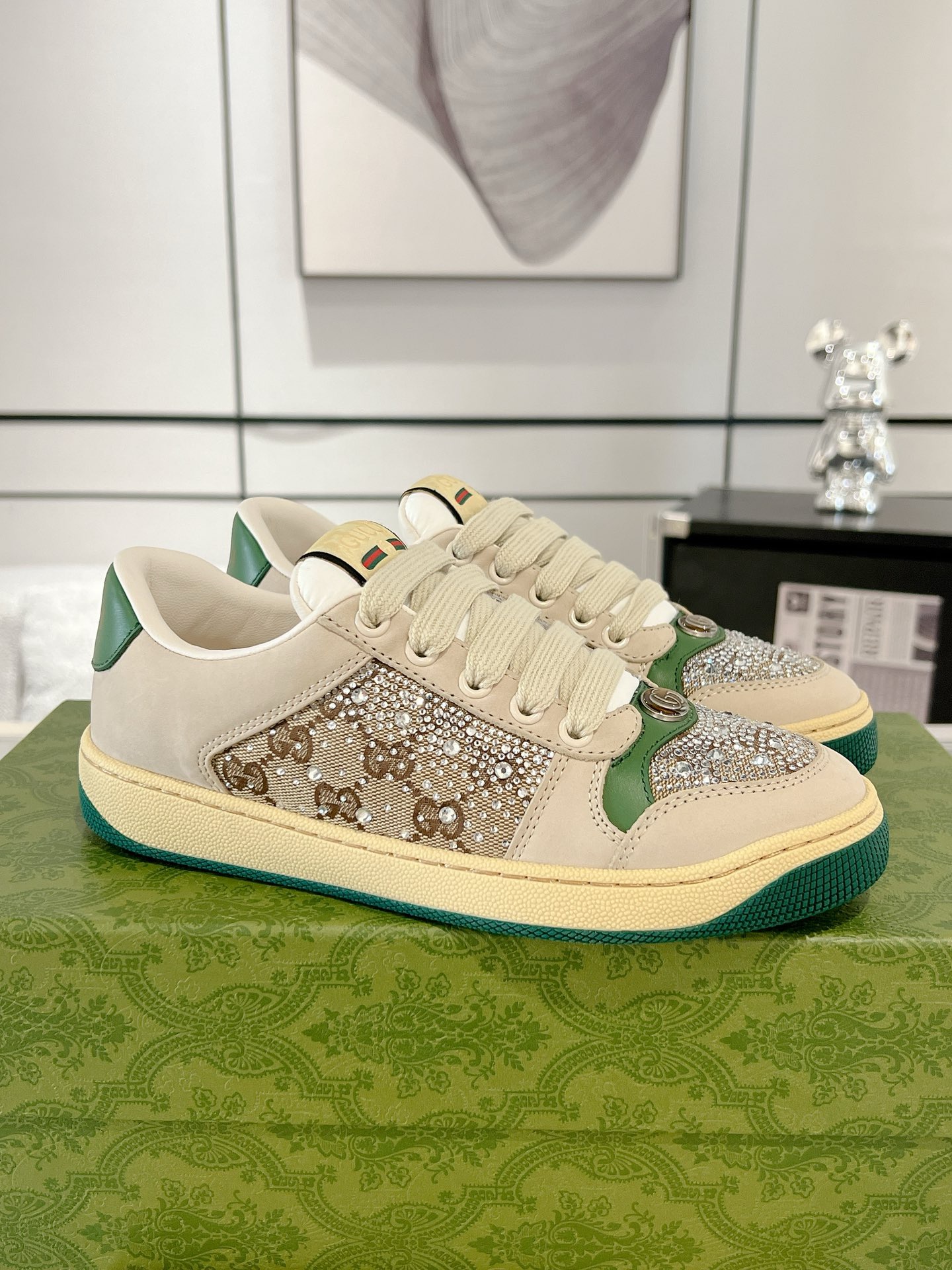 GUCCI Sneakers （With Crystal）