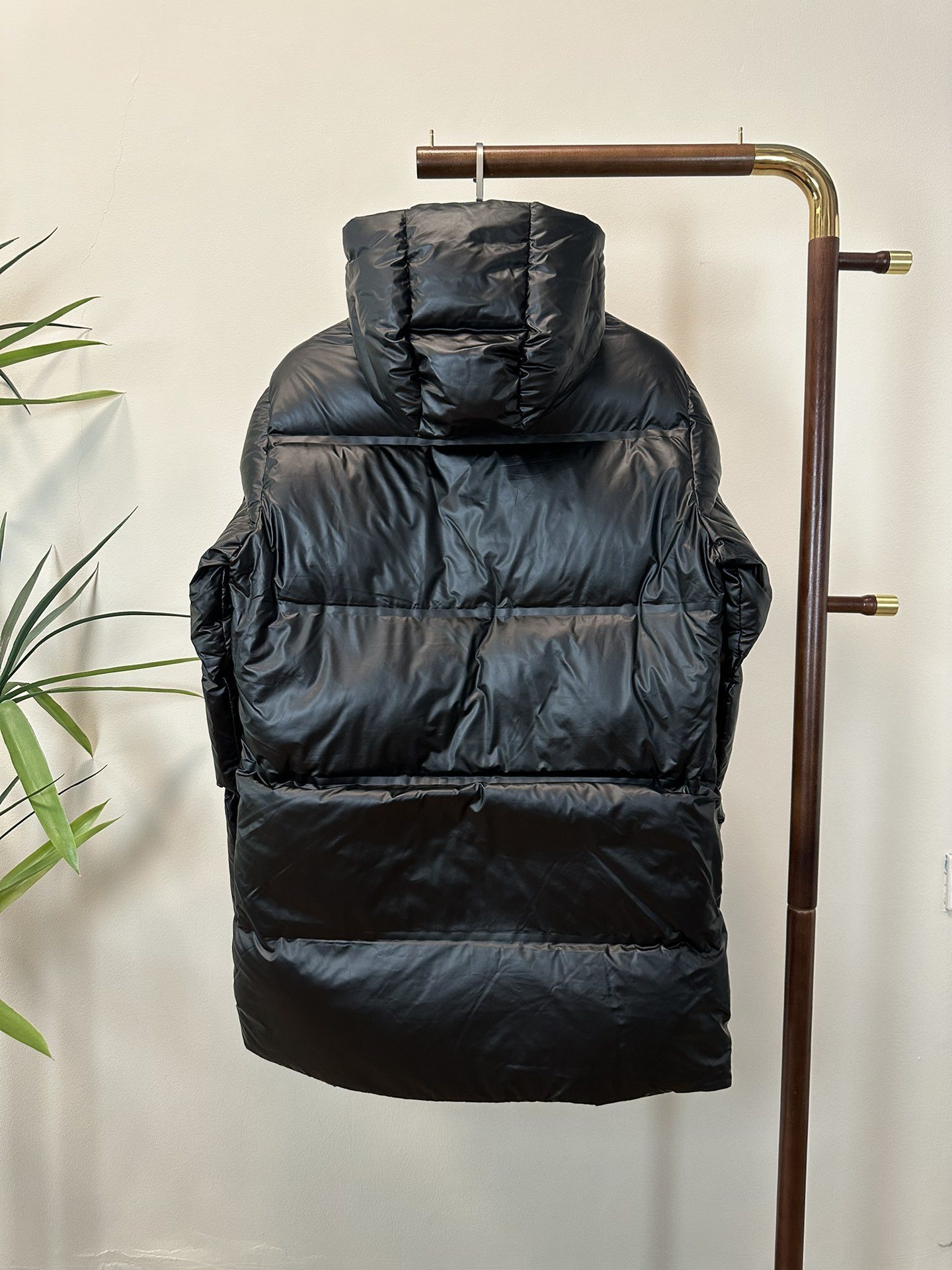 PRADA Hooded high collar down jacket