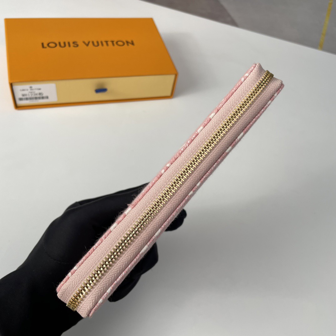 LV Zippy Wallet Monogram Jacquard Denim ( best quality)