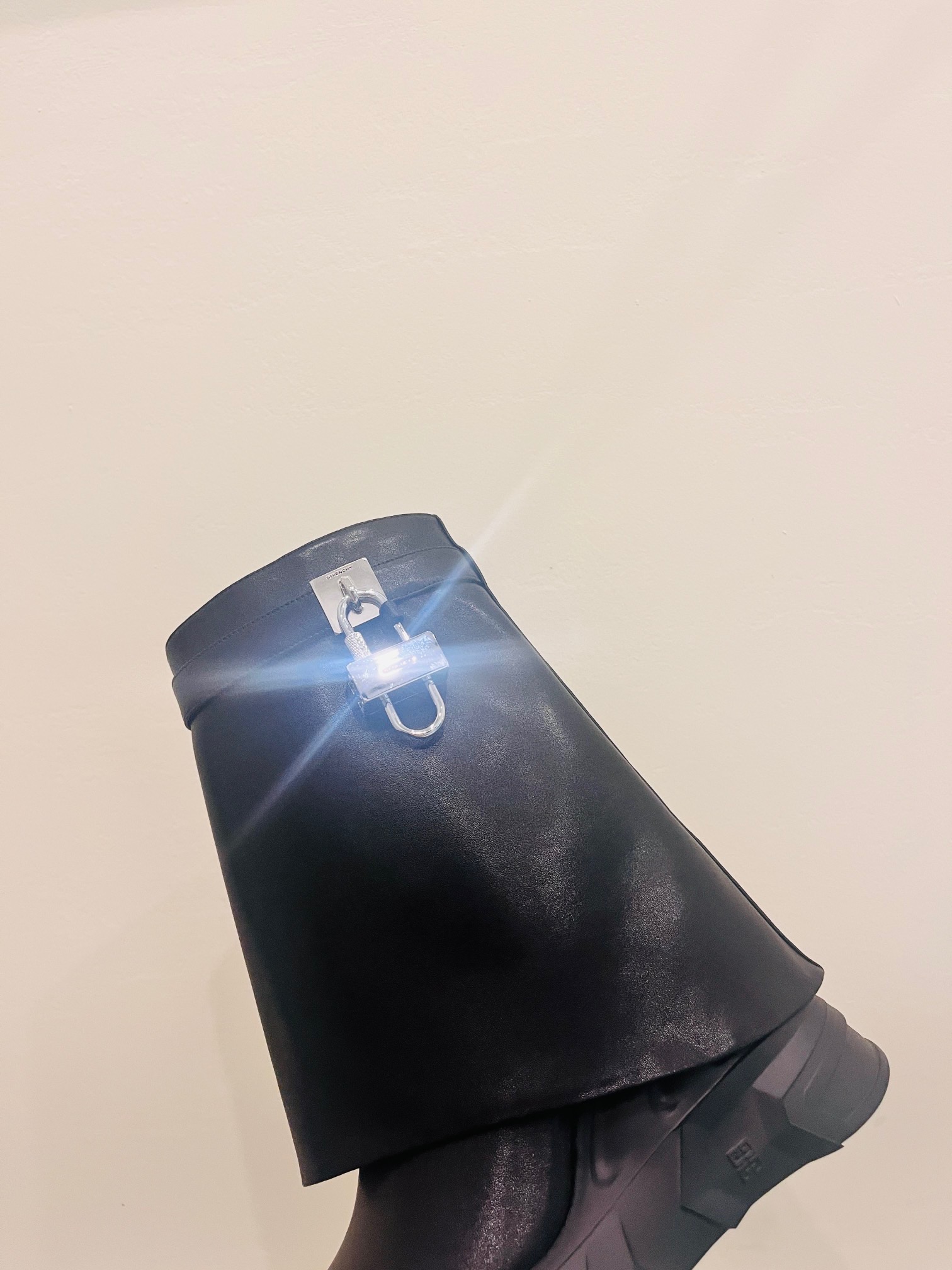 GIVENCHY Shark Lock biker ankle boots