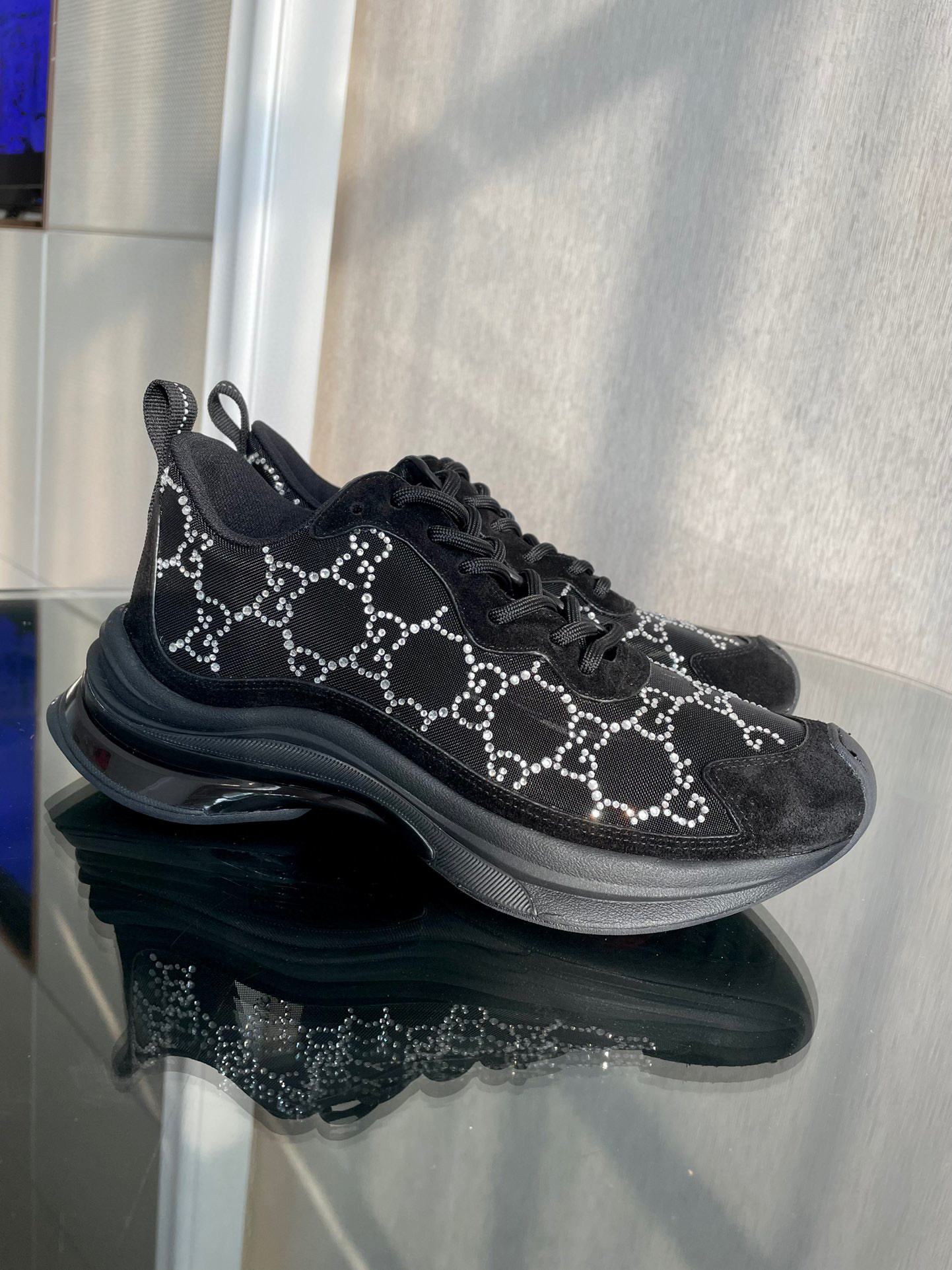 GUCCI Run Crystal Sneakers
