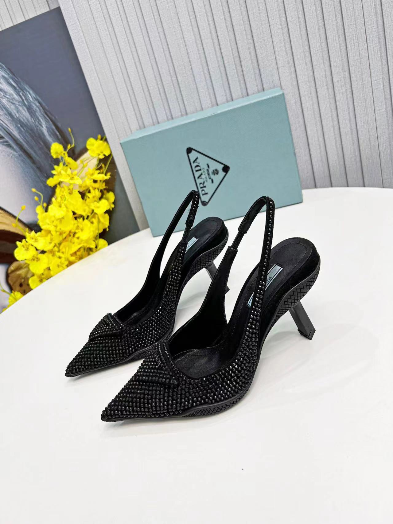 PRADA Diamond Heels Sandals