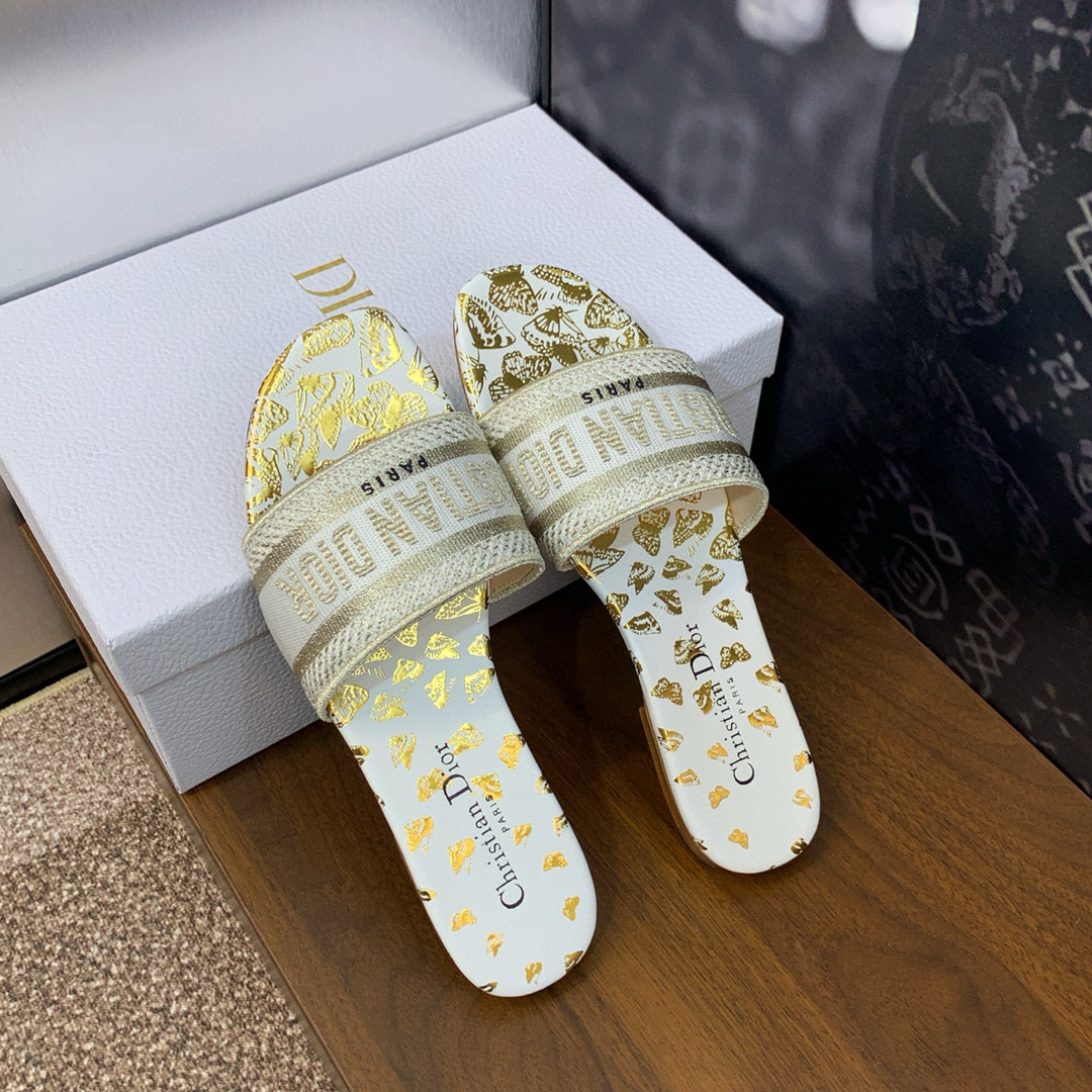 DIOR DWAY Gradient Butterflies Slippers