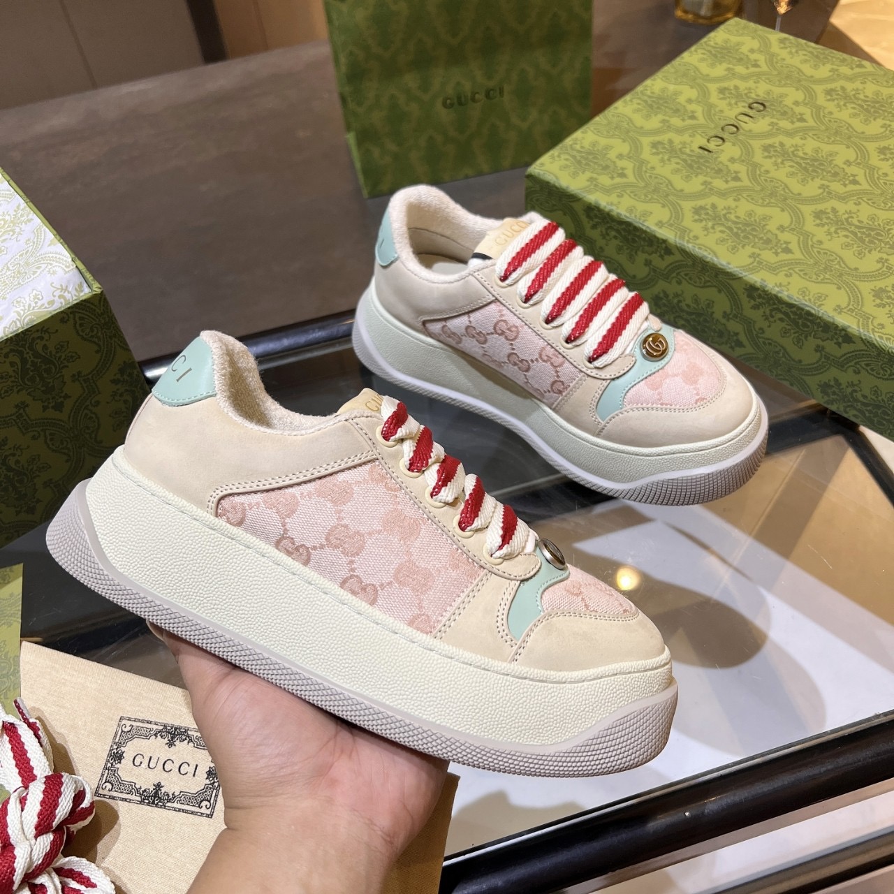 GUCCI  Screener series platform sneakers