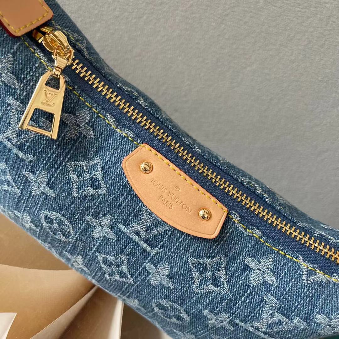 LV Hills Pochette denim clutch bag