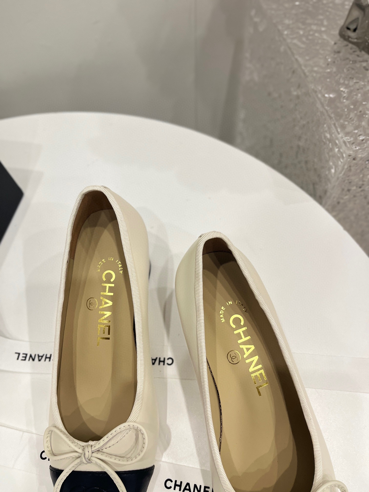 CHANEL Chunky heel ballet shoes