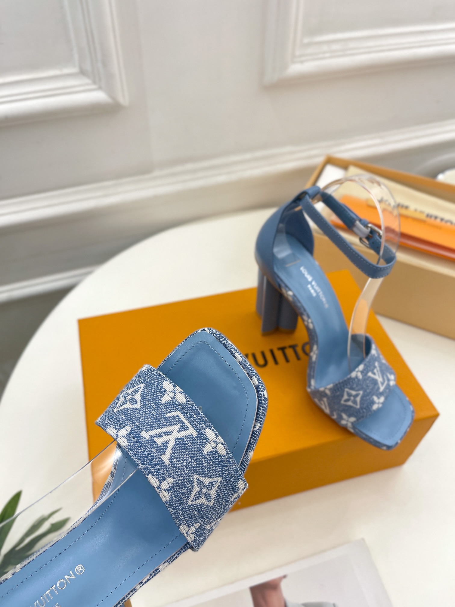 LV Denim Heels