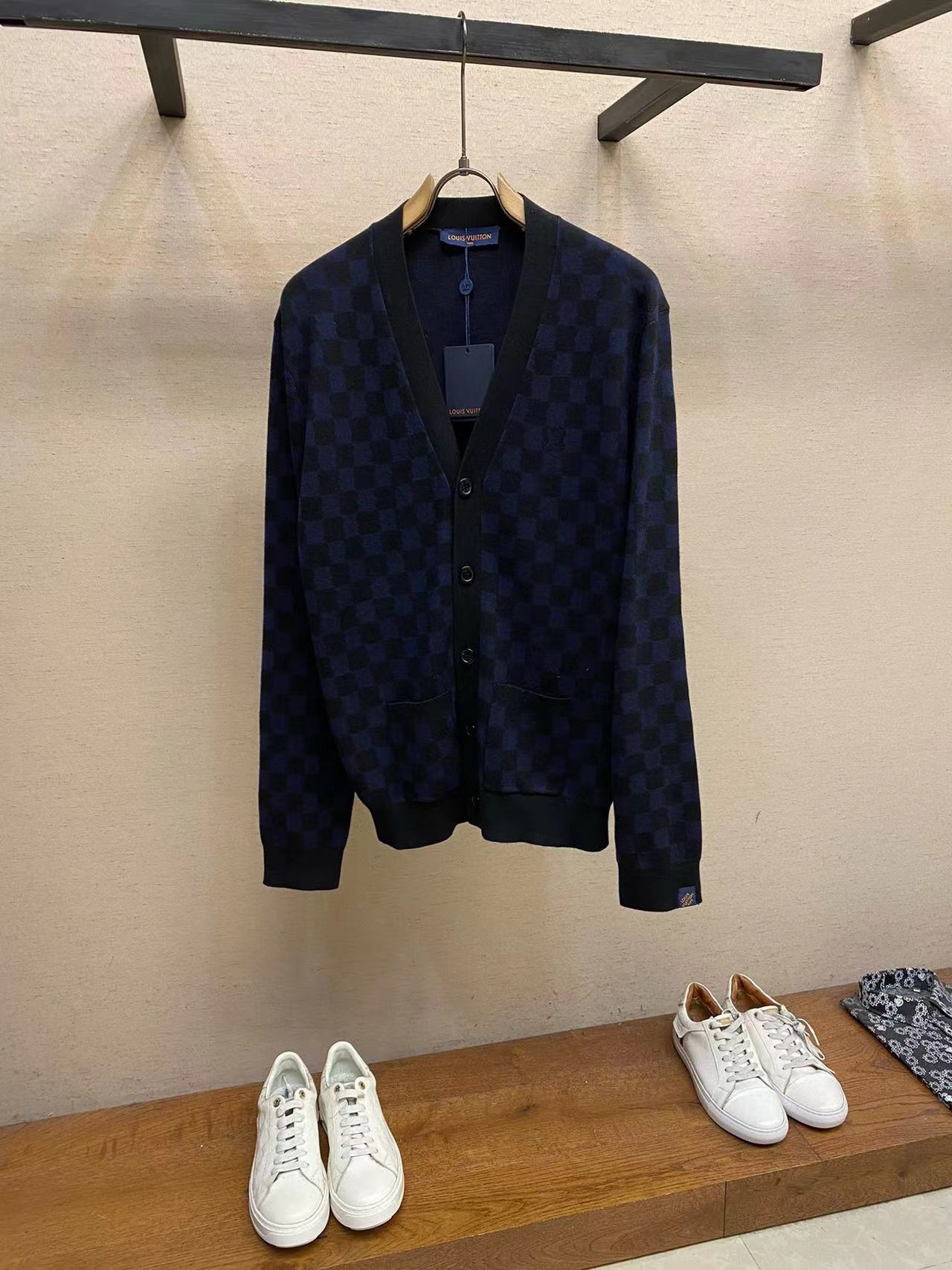 LV Glitter Monogram Knit Cardigan