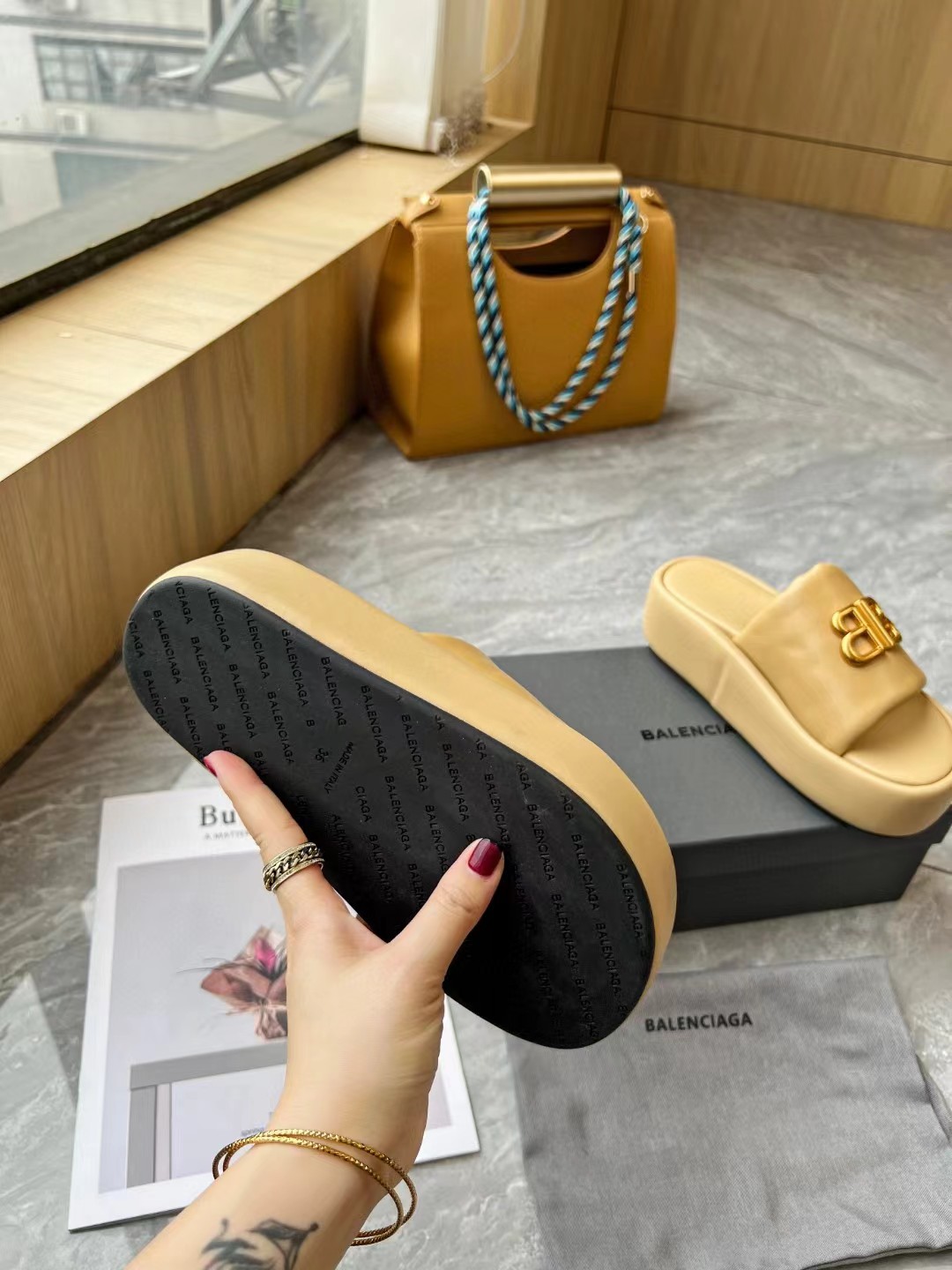 BALENCIAGA Platform Slippers