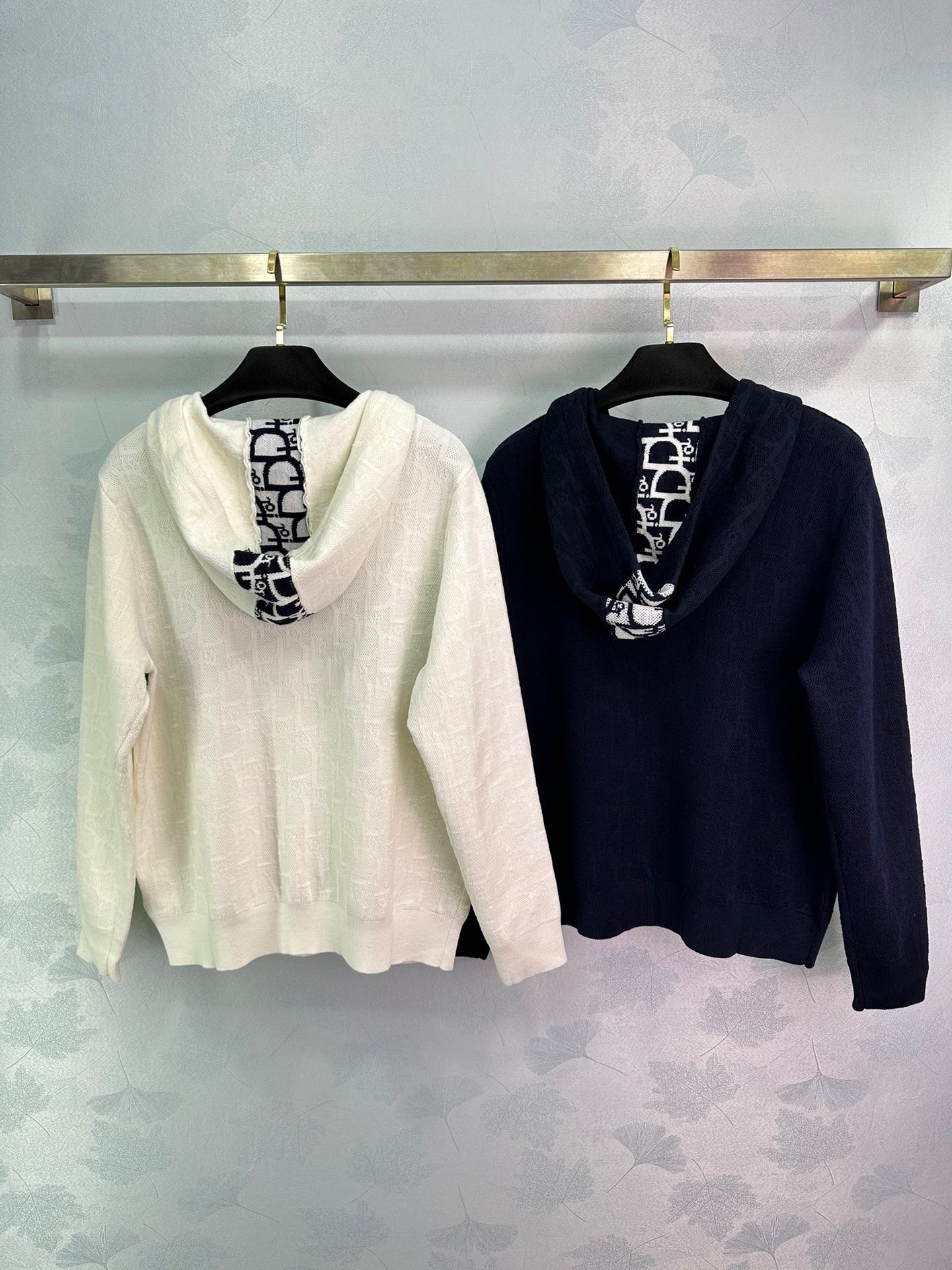 DIOR Long sleeved hooded cardigan