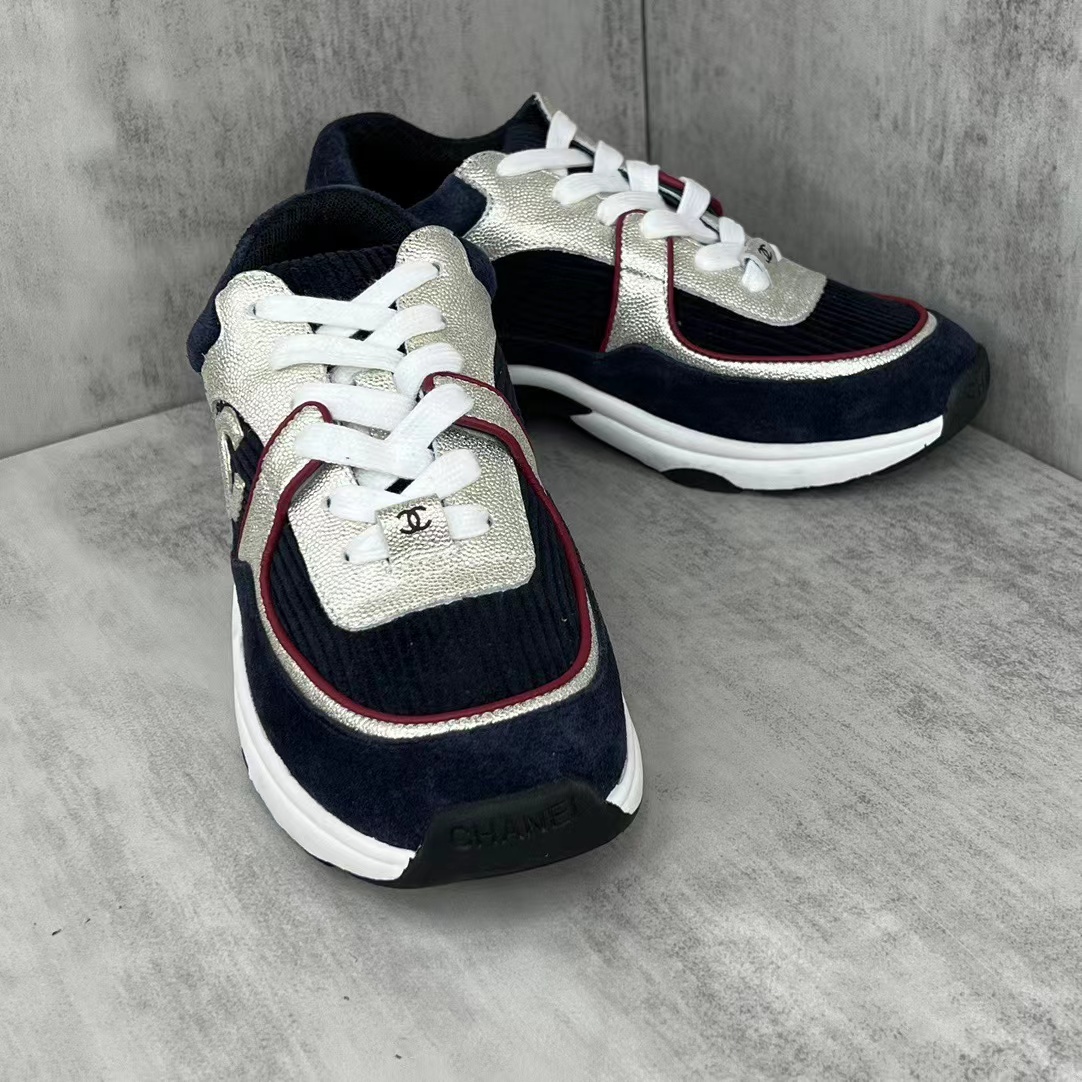 Chanel New Printed Woolen Sports Shoes