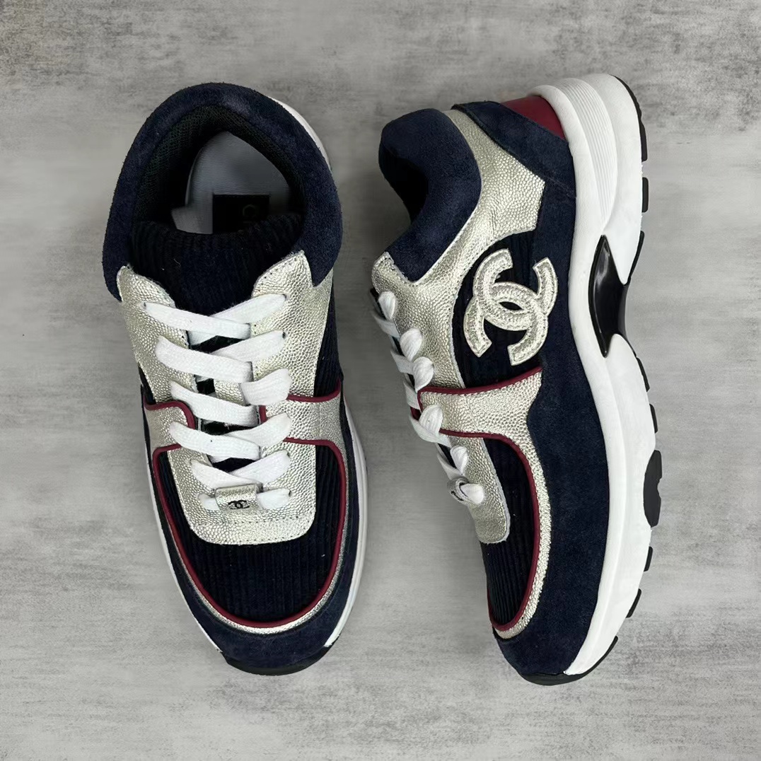 Chanel New Printed Woolen Sports Shoes