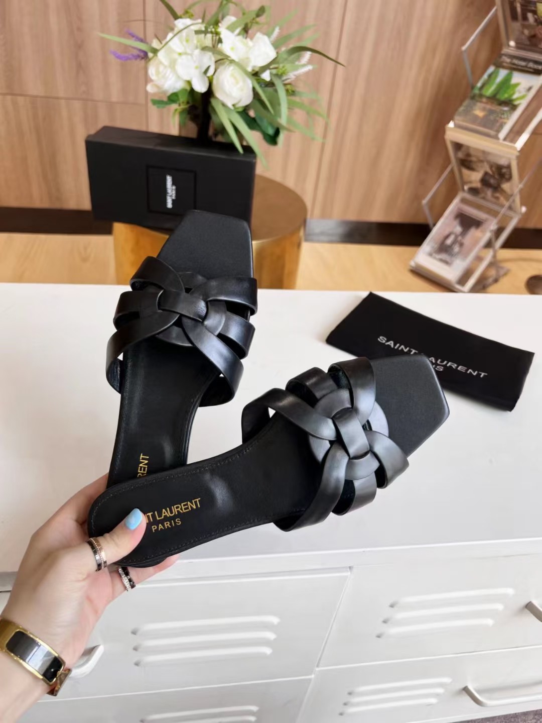 Saint Laurent custom high-end slides