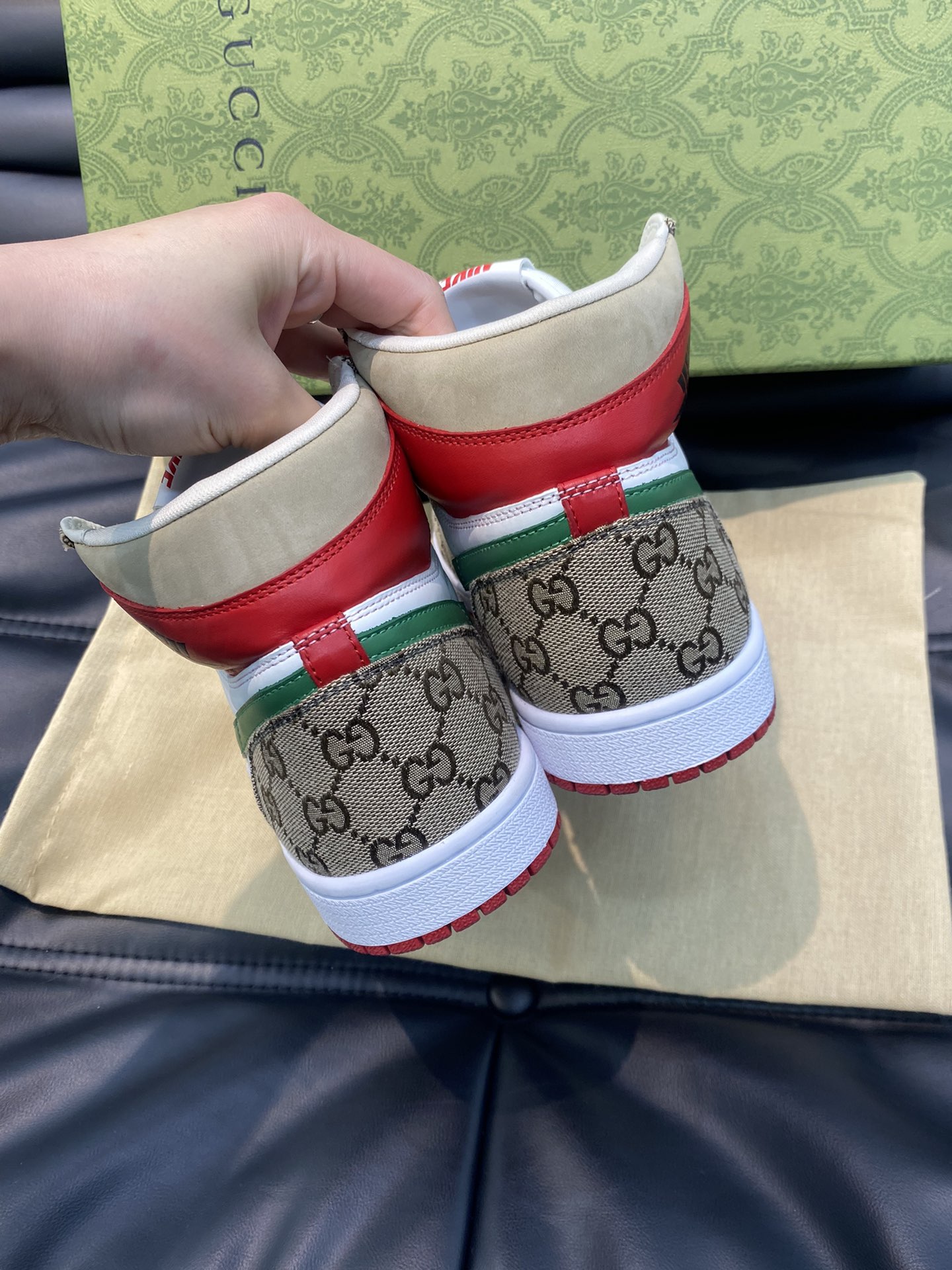 Gucci x nike high-top 🆕 casual sneakers for men