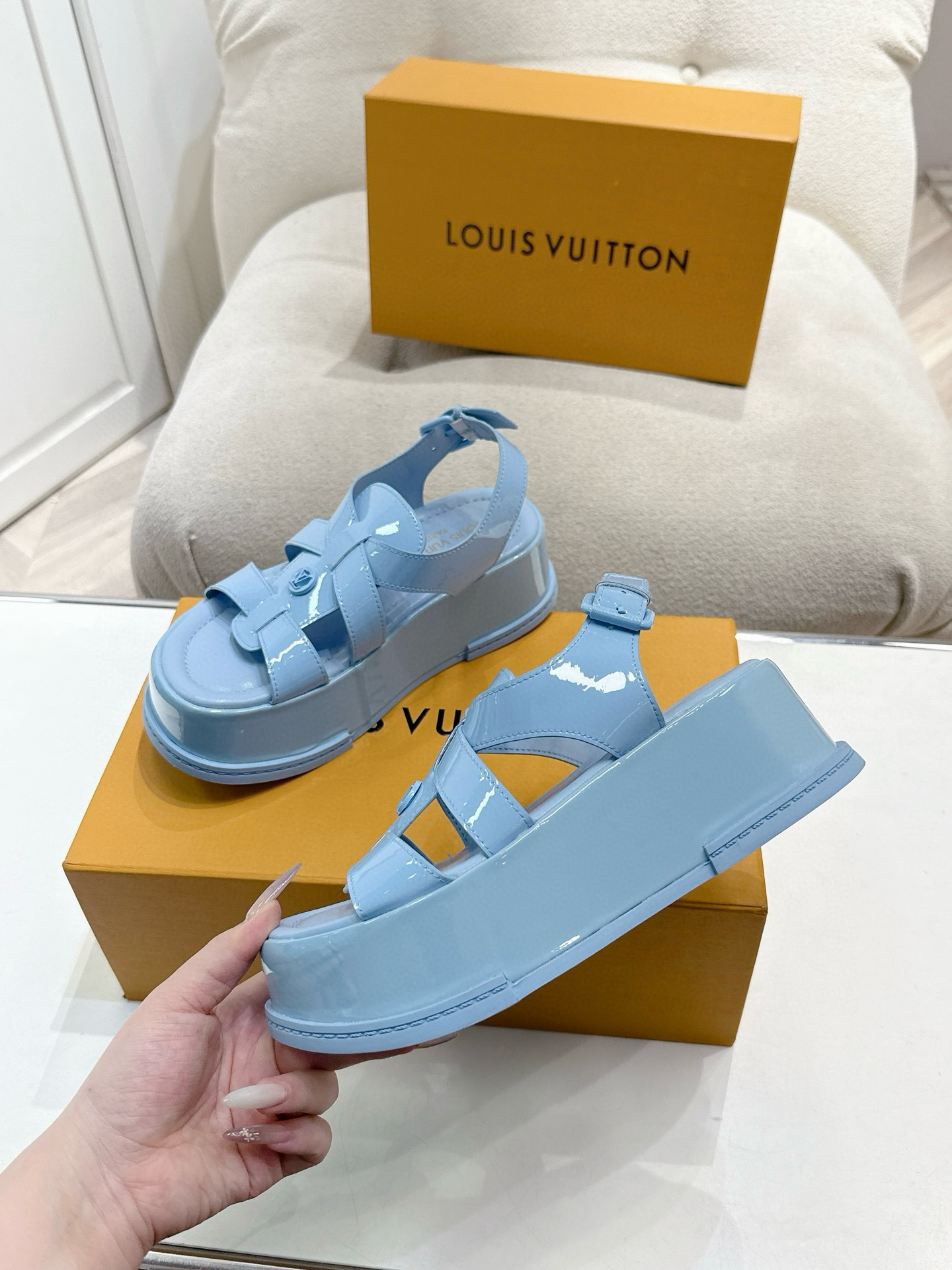LV MAYA FLATFORM Sandals