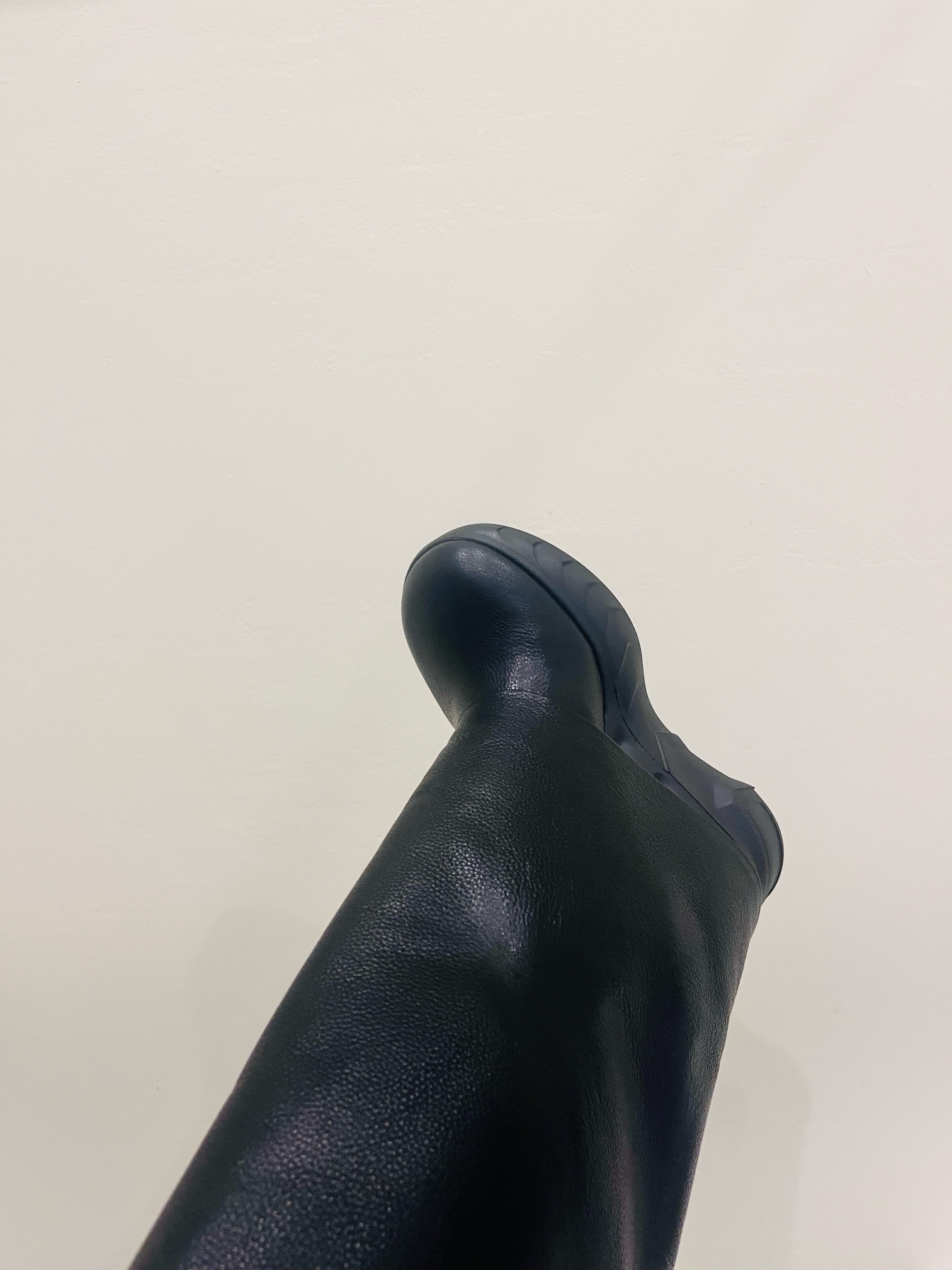 Givenchy Shark Lock Biker Leather Knee-high boots